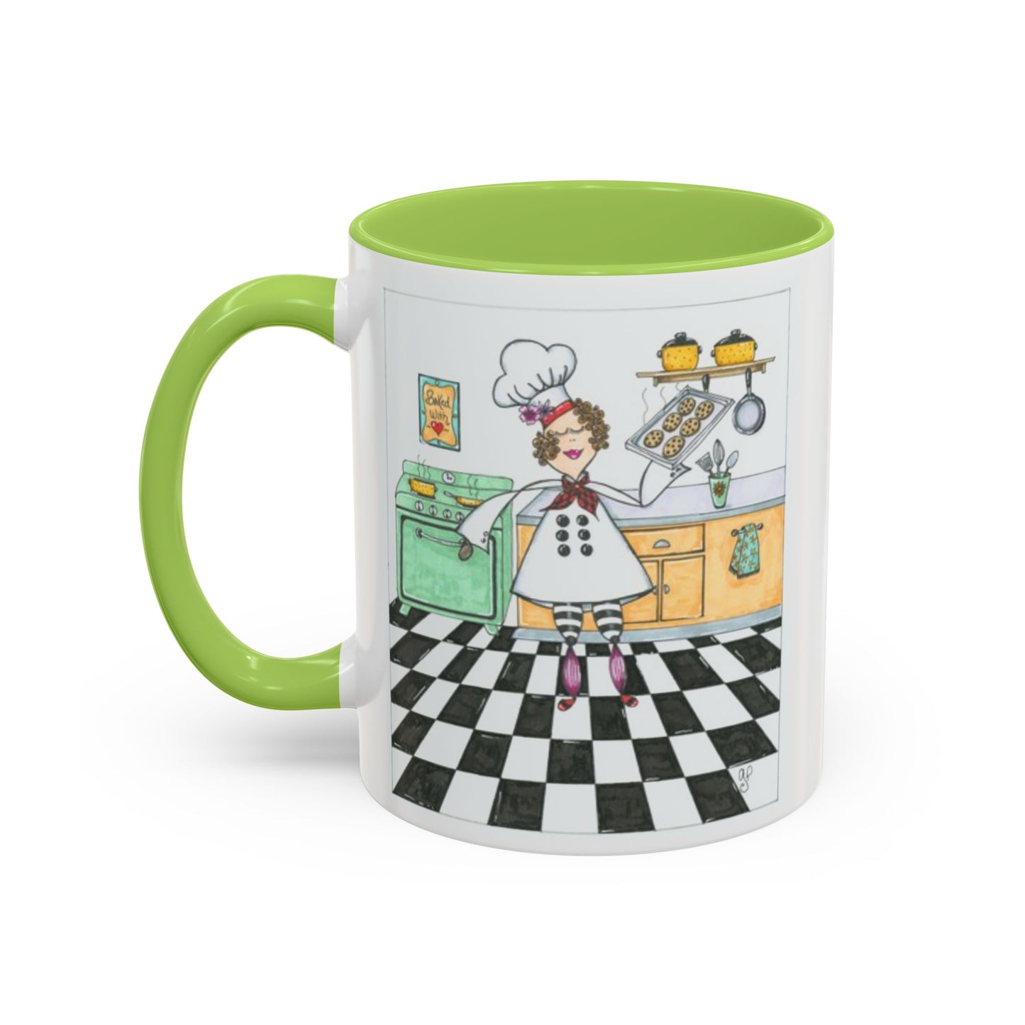 She Bakes! Accent Coffee Mug (11, 15oz)