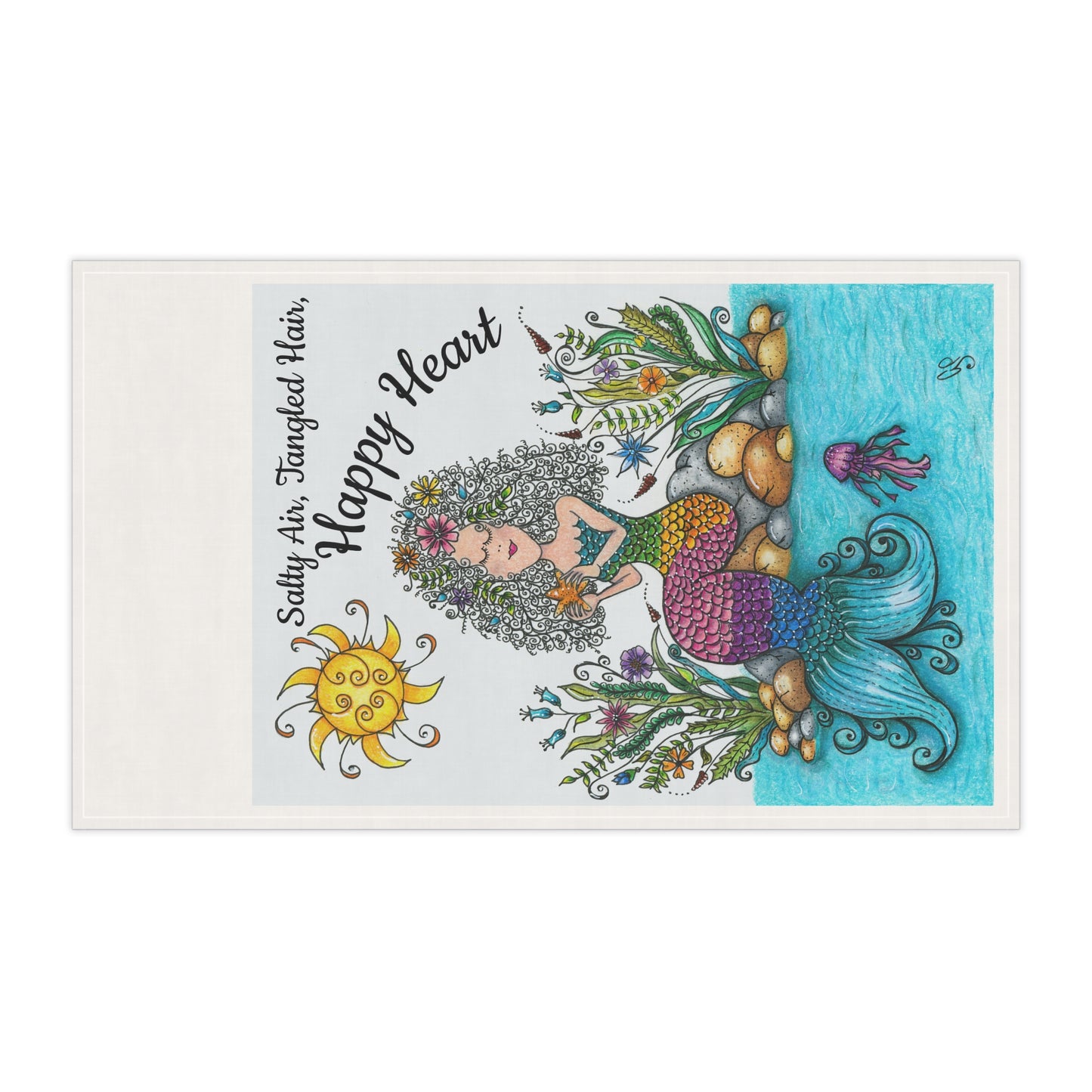 Mermaid Tea Towel (cotton twill)