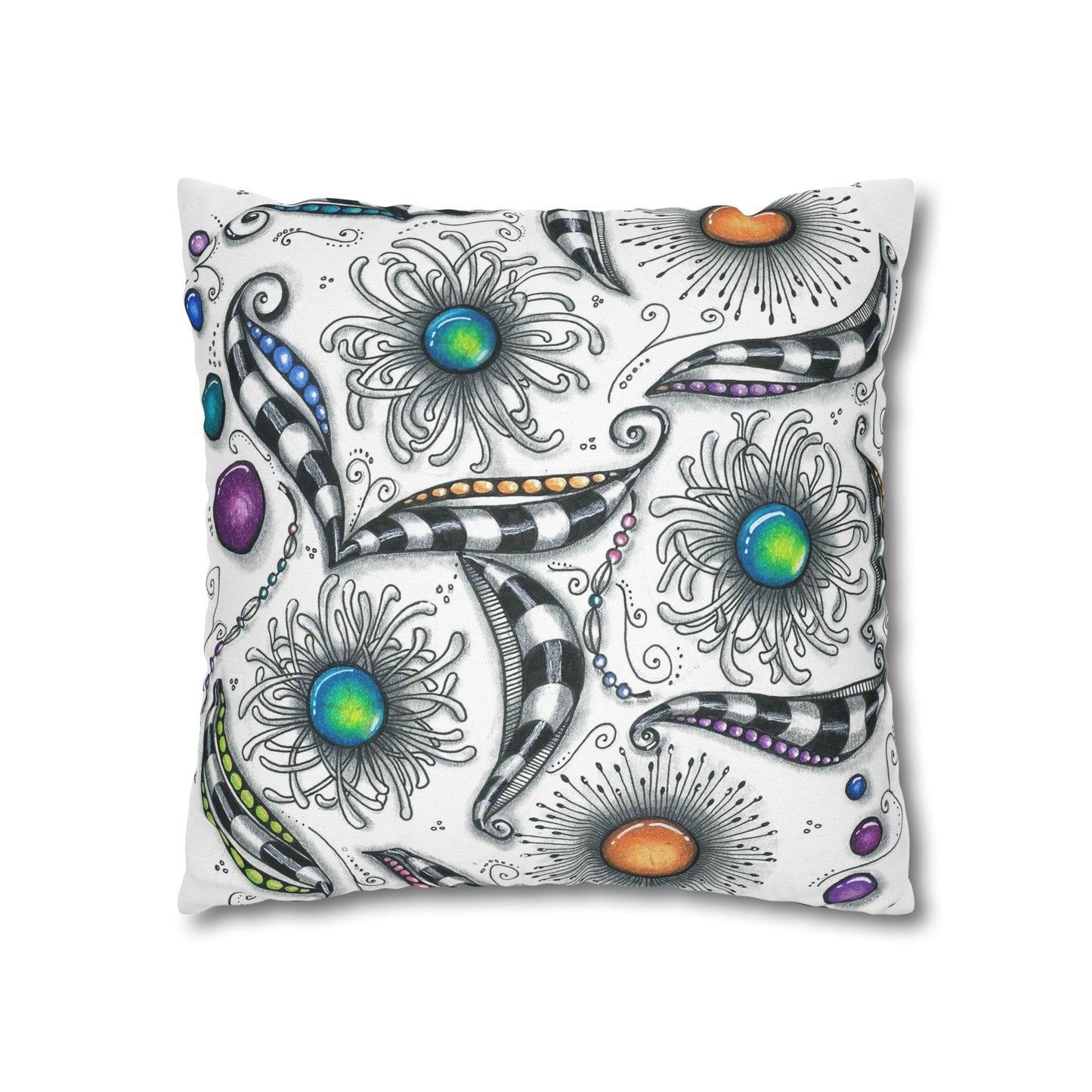 Zen Whimsy Spun Polyester Square Pillowcase