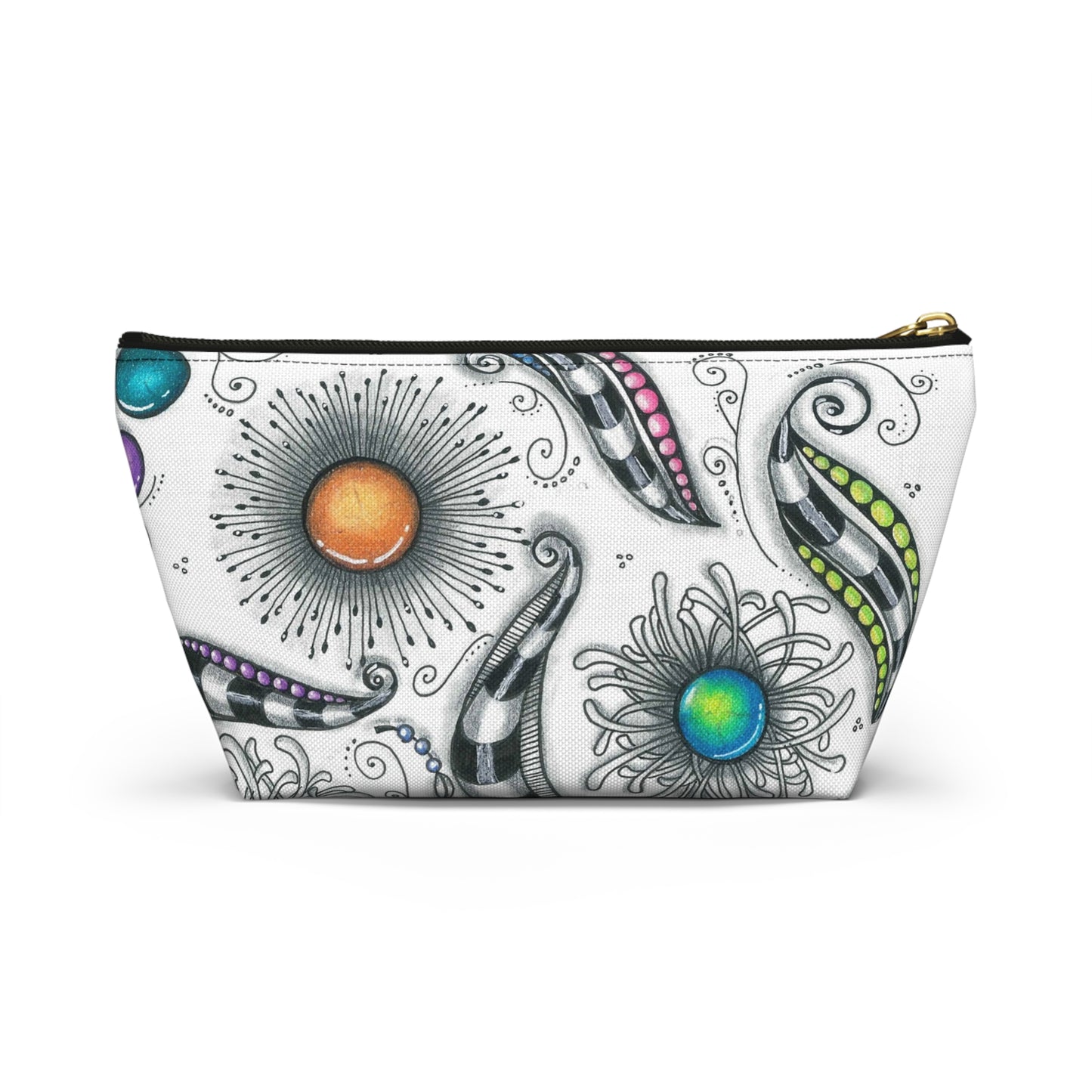 Whimsical Zen Accessory Pouch w T-bottom