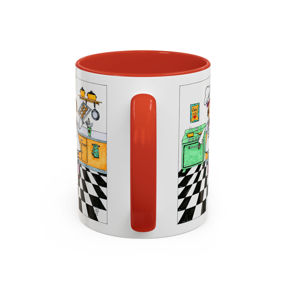 She Bakes! Accent Coffee Mug (11, 15oz)