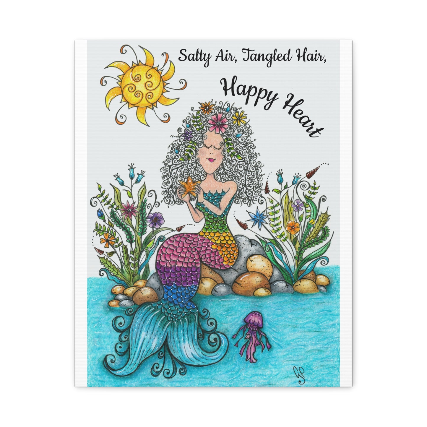 Mermaid Matte Canvas, Stretched, 1.25"
