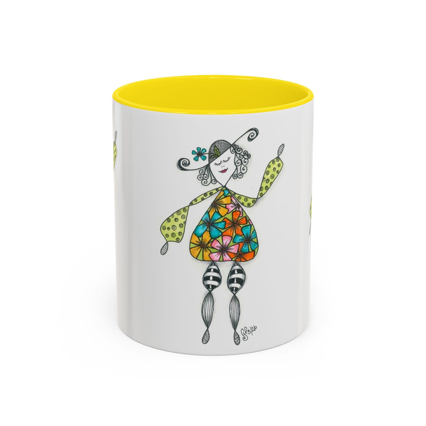 Carefree and Fancy Coffee Mug (11, 15oz)