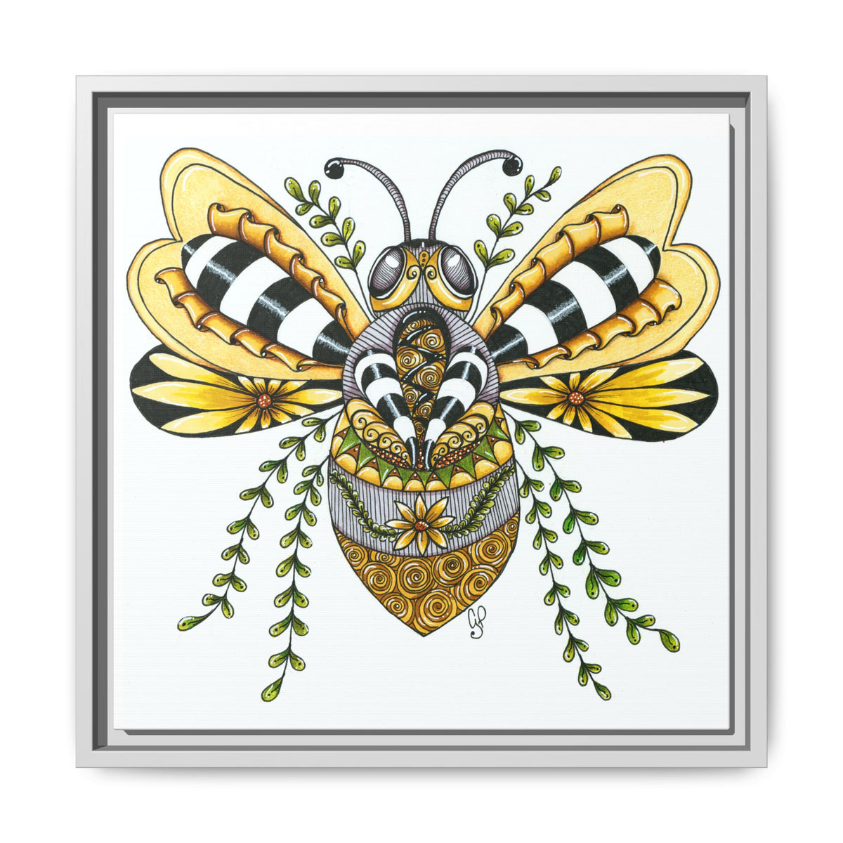 Queen Bee Matte Canvas, Framed (Multi-color)