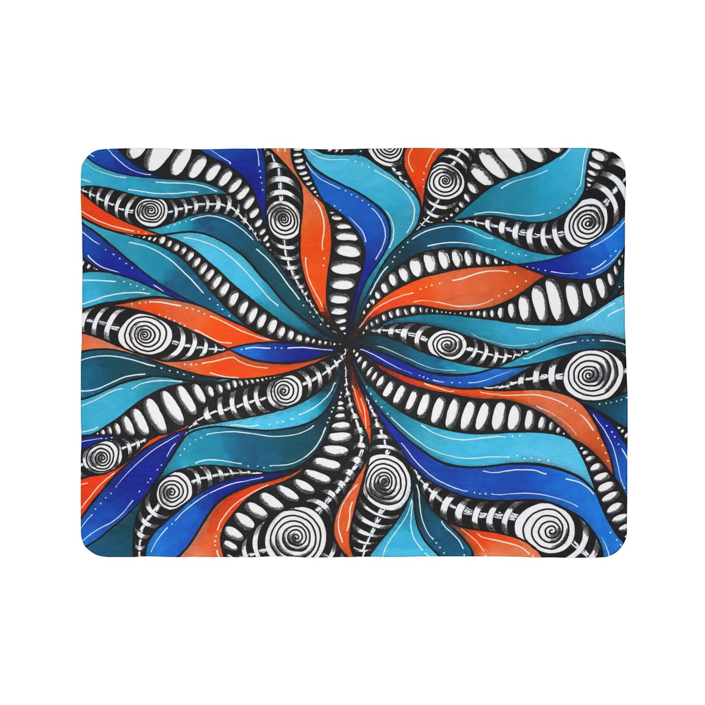 Wild Burst Fleece Sherpa Fleece Blanket