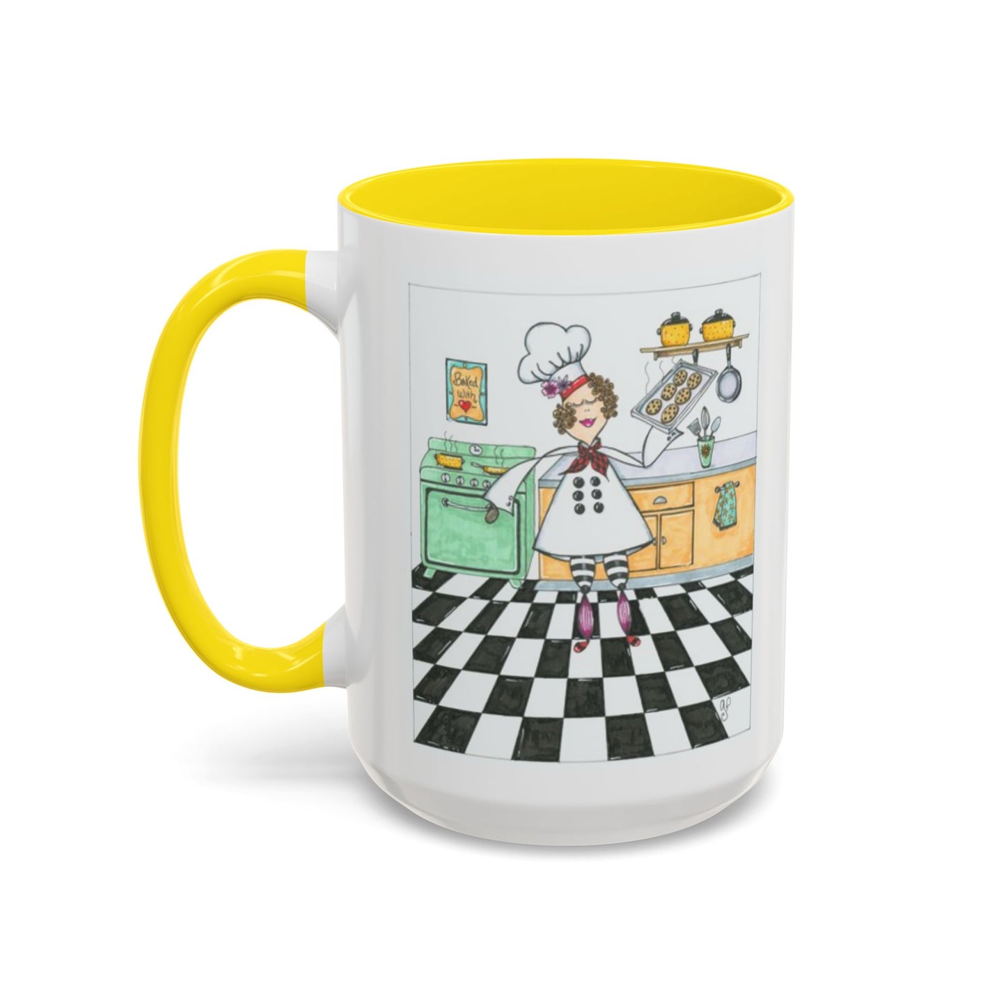She Bakes! Accent Coffee Mug (11, 15oz)