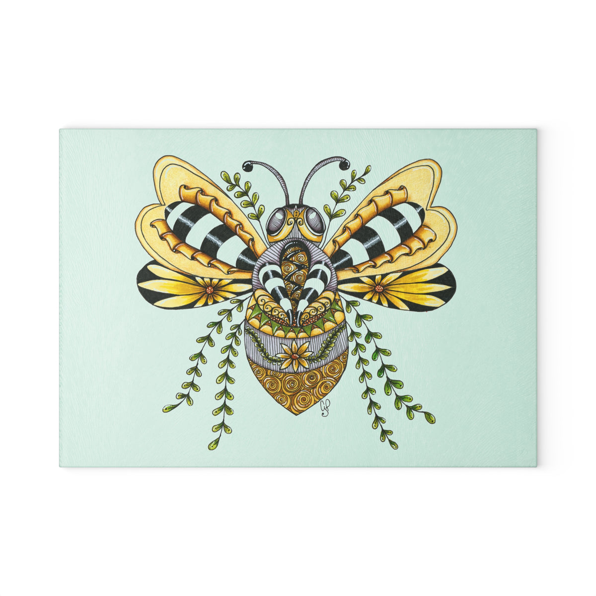 Queen Bee Glass Cutting Board