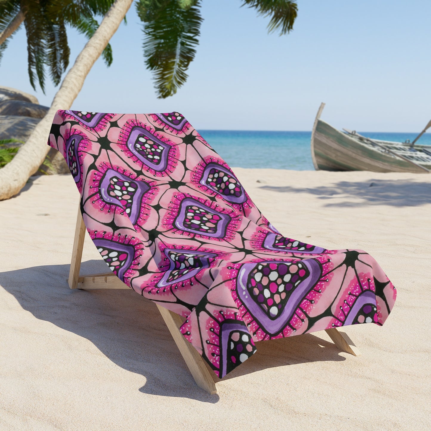 Punchy Pink Beach Towel