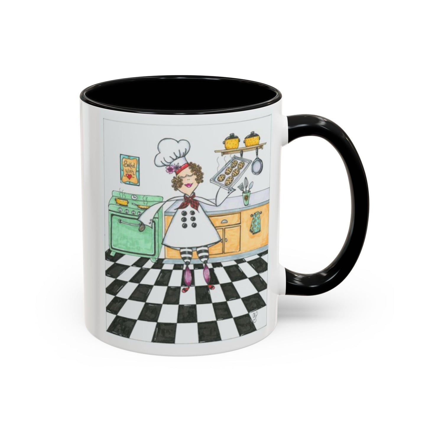 She Bakes! Accent Coffee Mug (11, 15oz)