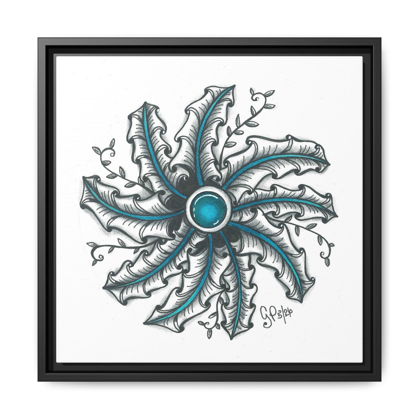 Zen Design Matte Canvas, Framed (Multi-color)