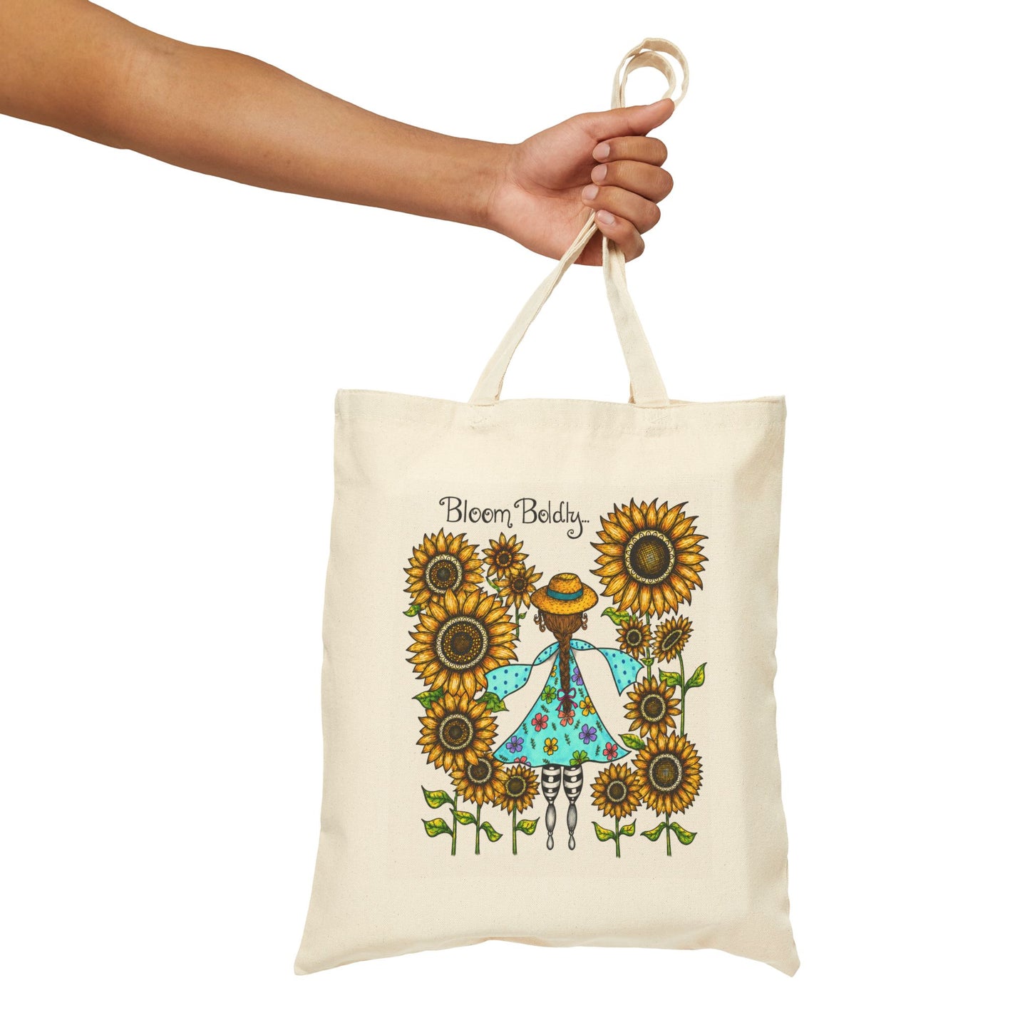Bloom Boldly Cotton Canvas Tote Bag
