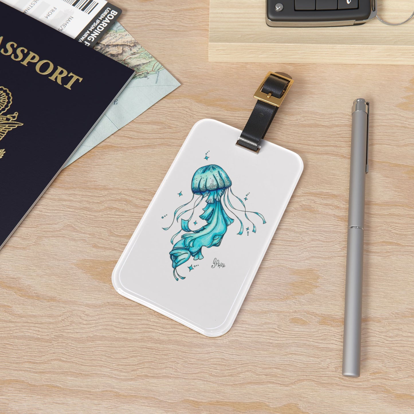 Dancing Jellyfish Luggage Tag
