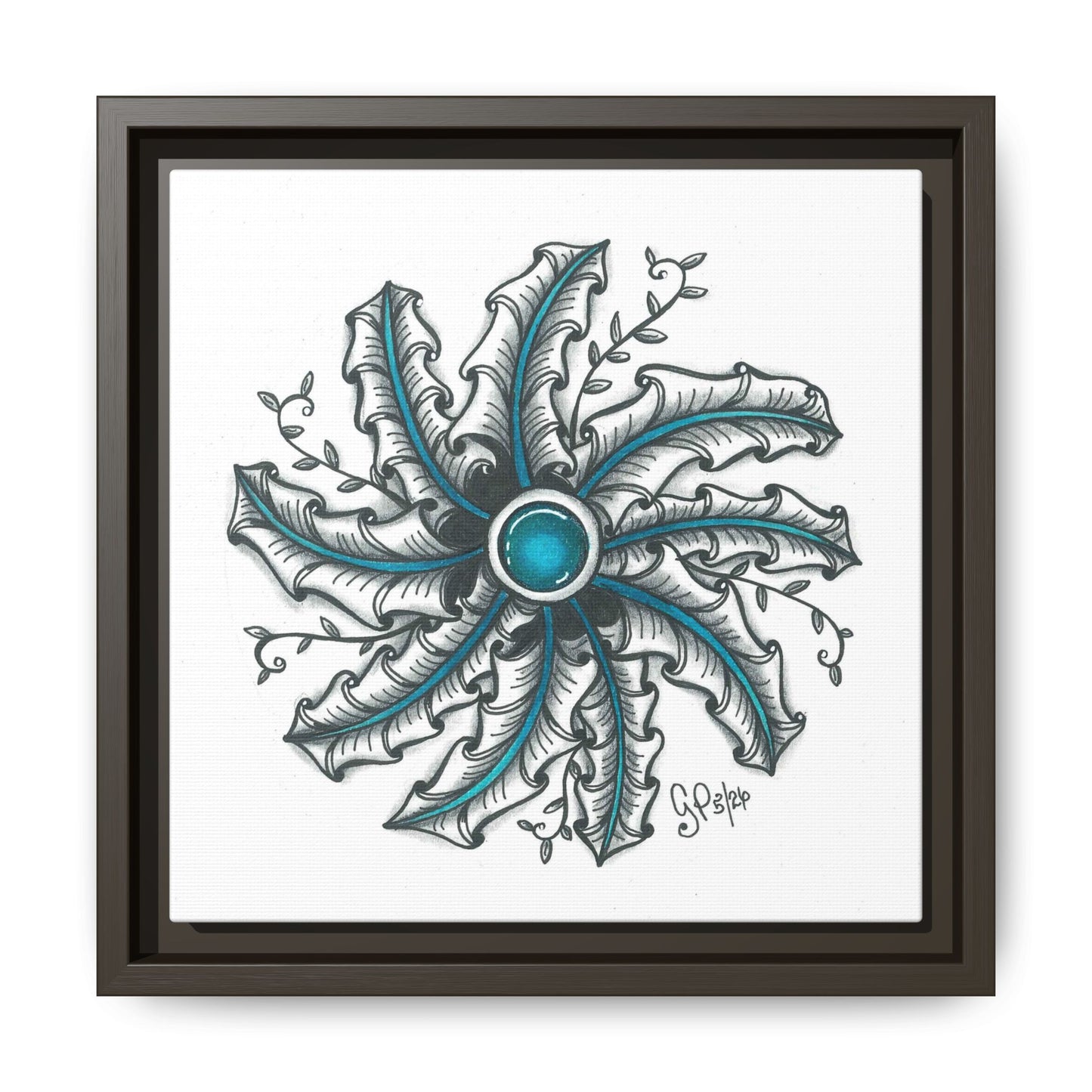 Zen Design Matte Canvas, Framed (Multi-color)