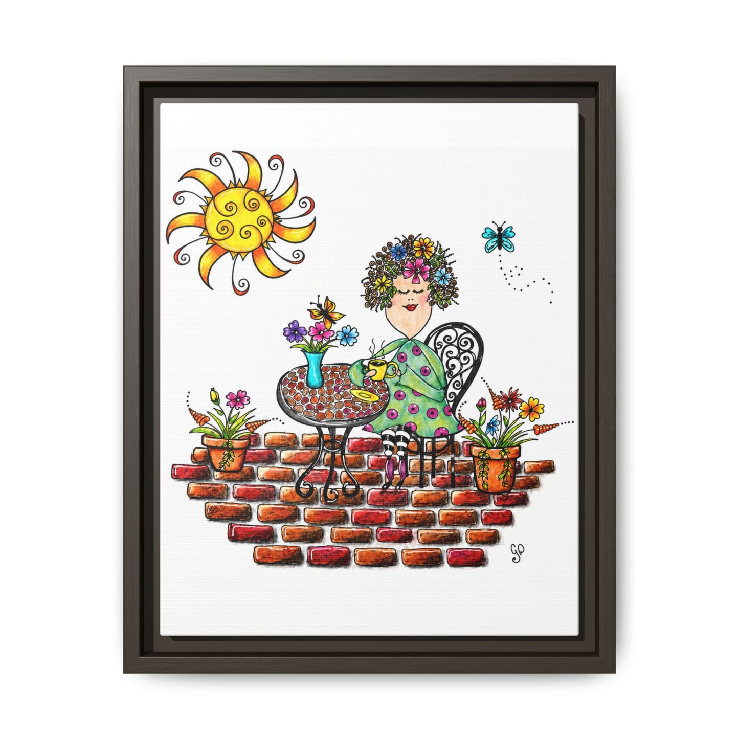 A Little Me Time Matte Canvas, Framed