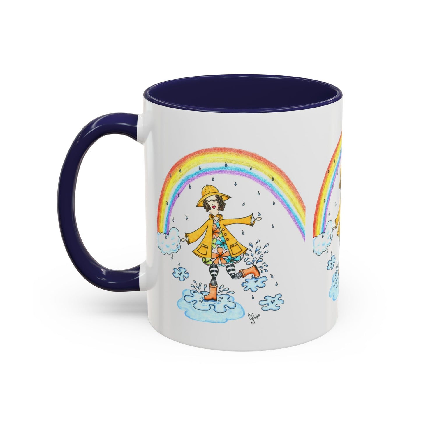 Dancing In The Rain Accent Coffee Mug (11, 15oz)