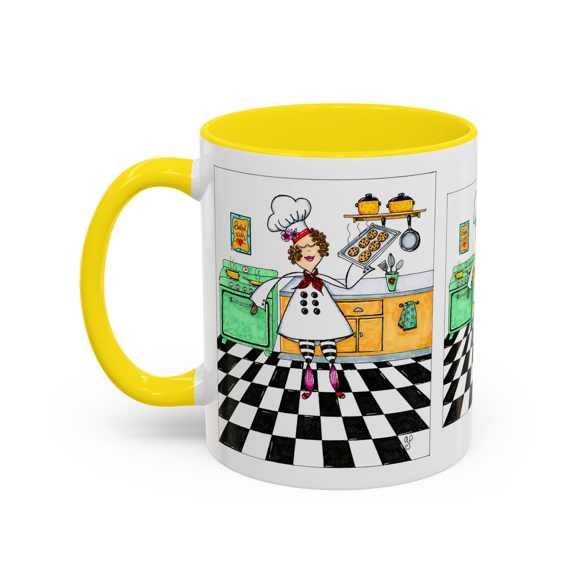 She Bakes! Accent Coffee Mug (11, 15oz)