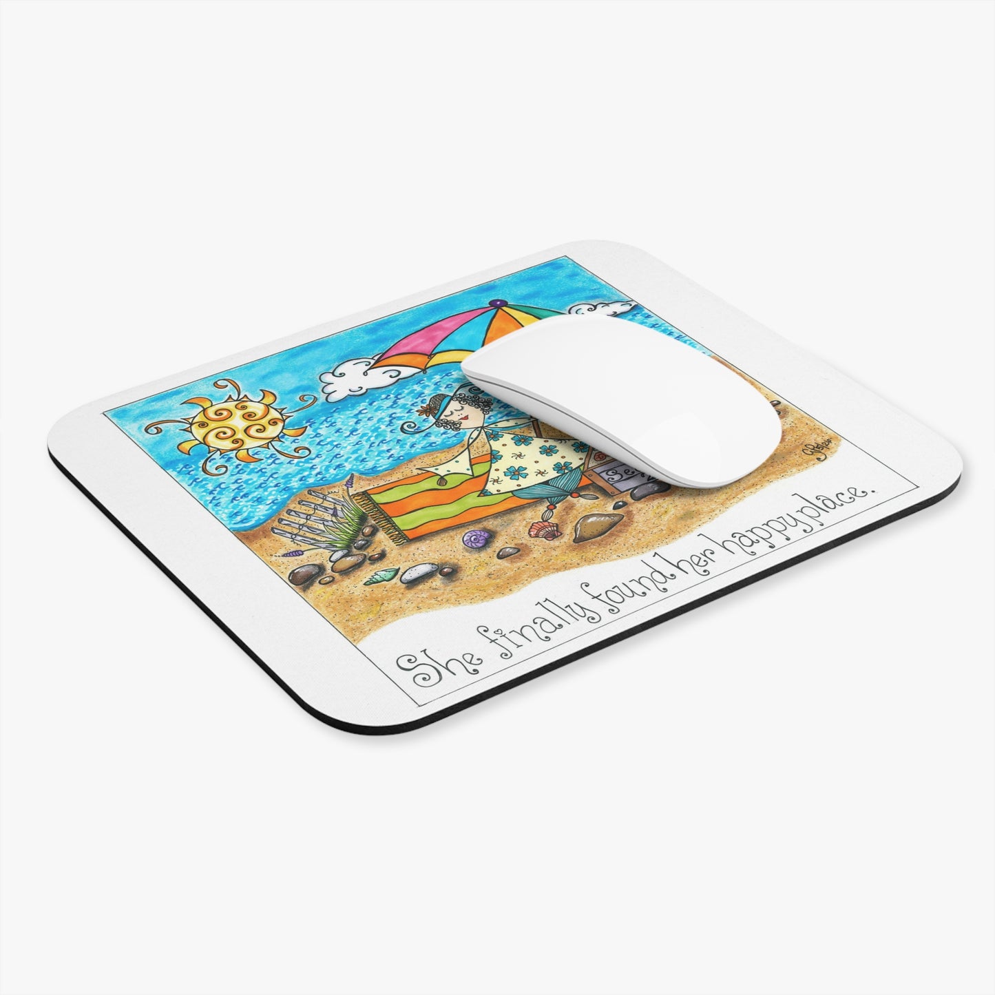 Happy Place Mouse Pad (Rectangle)