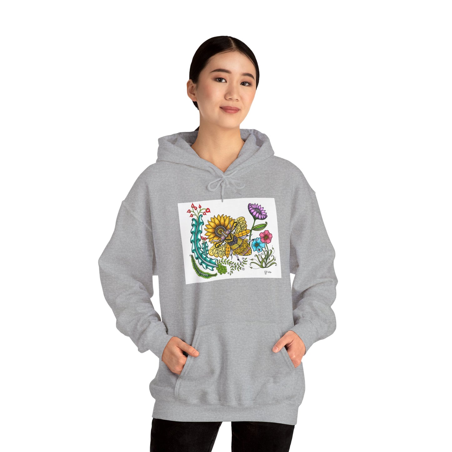 Boho Bumblebee Heavy Blend™ Hooded Sweatshirt