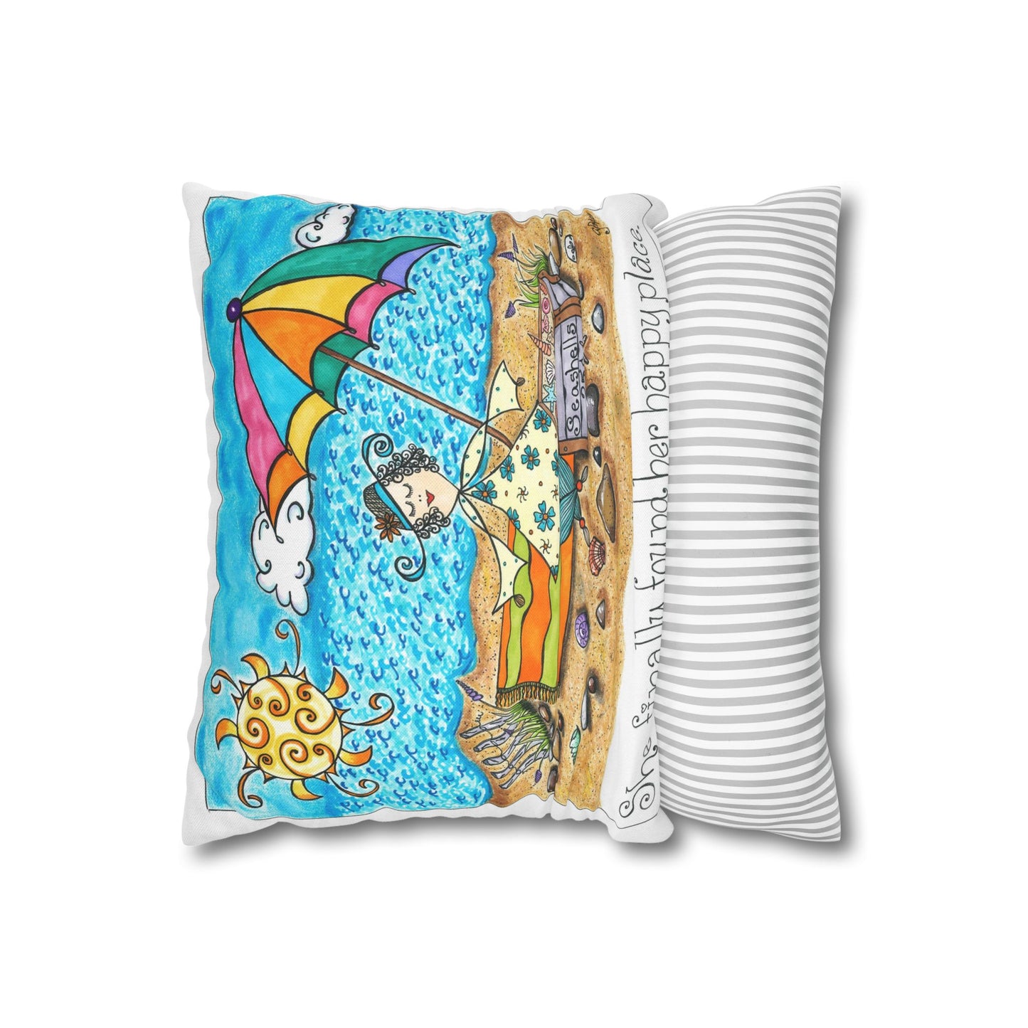 Her Happy Place Indoor Pillowcase