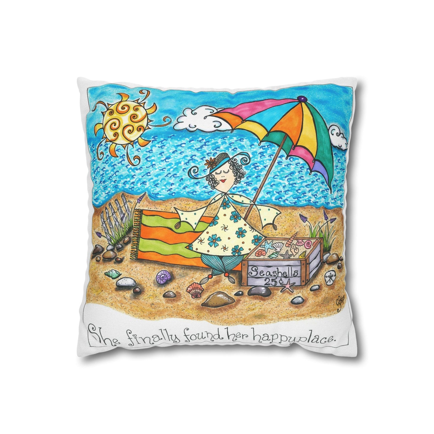 Her Happy Place Indoor Pillowcase