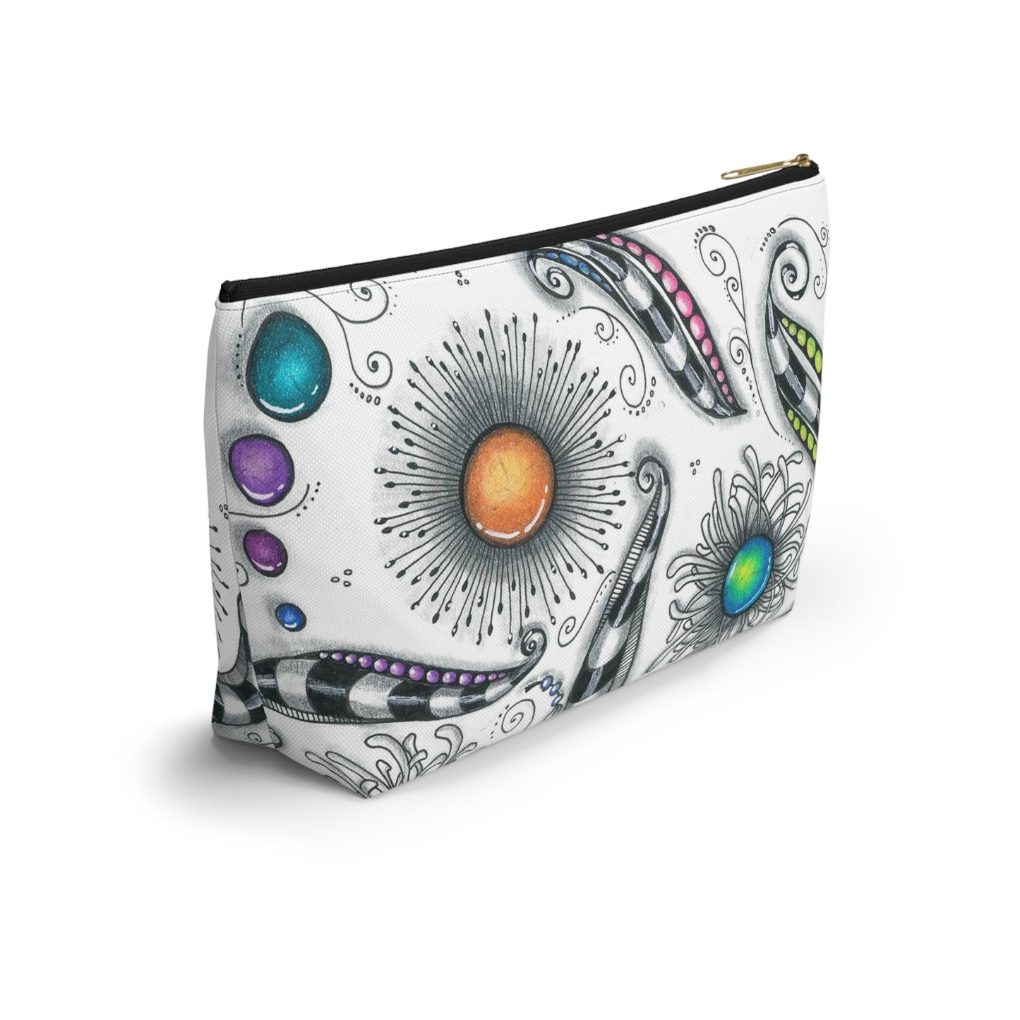 Whimsical Zen Accessory Pouch w T-bottom