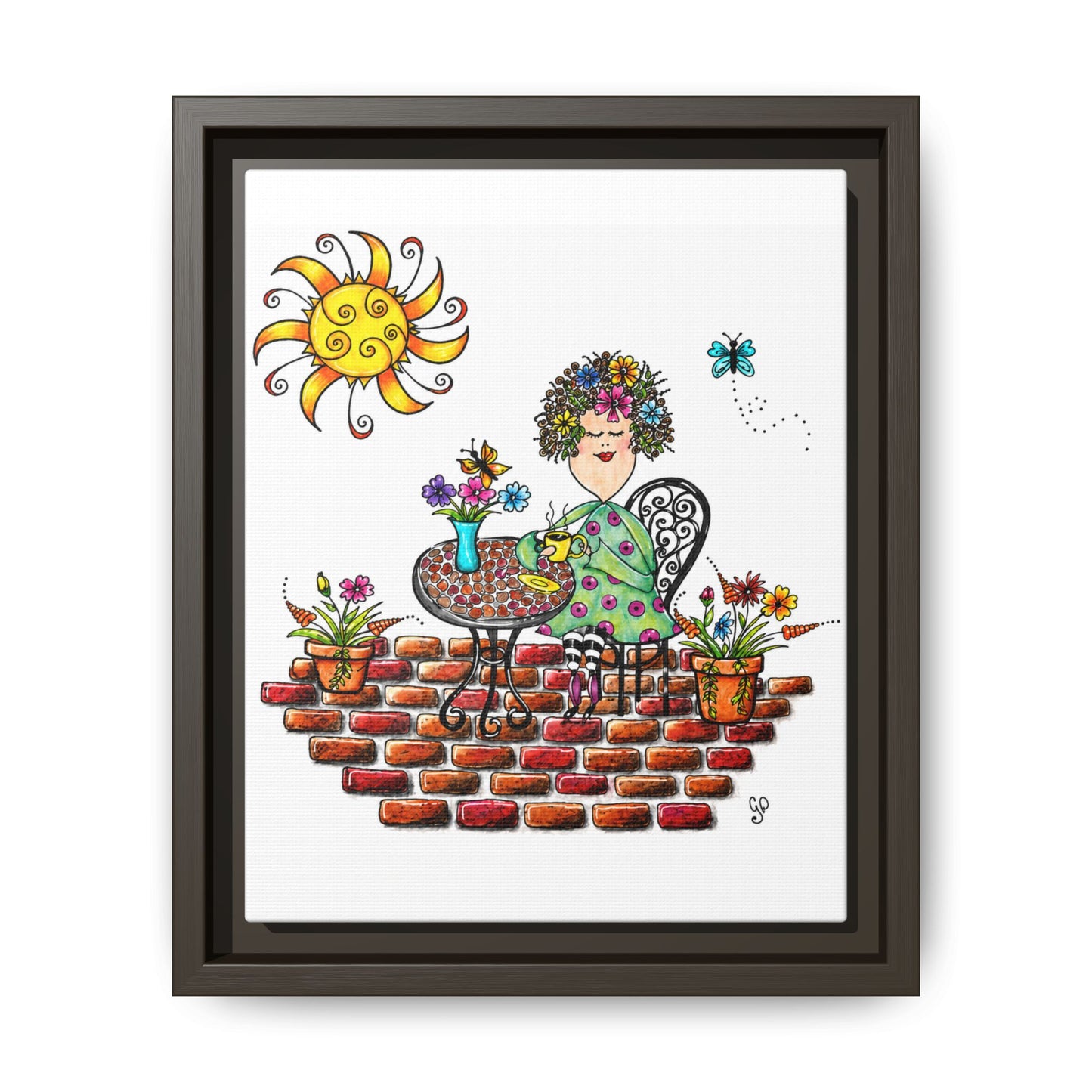 A Little Me Time Matte Canvas, Framed