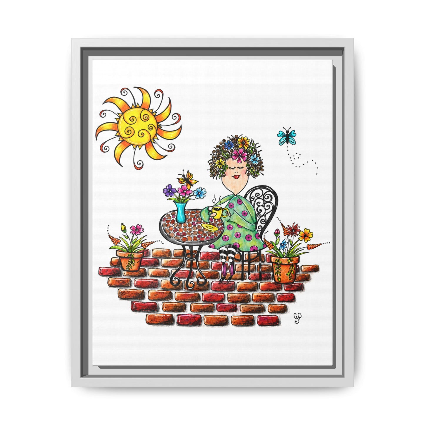 A Little Me Time Matte Canvas, Framed