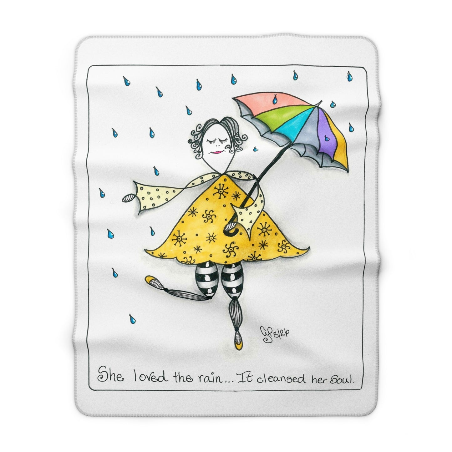 The Rain Cleansed Her Soul Sherpa Fleece Blanket