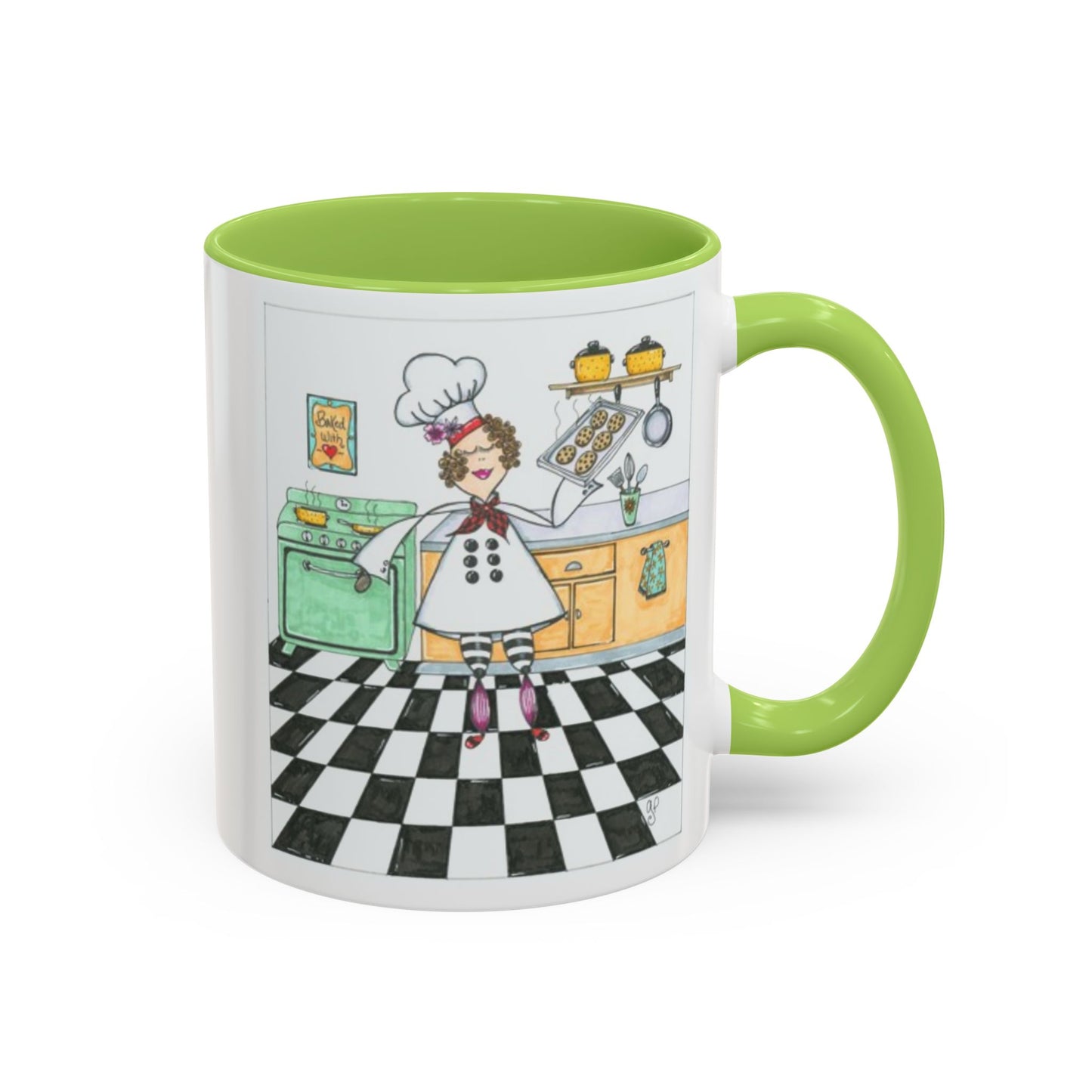 She Bakes! Accent Coffee Mug (11, 15oz)