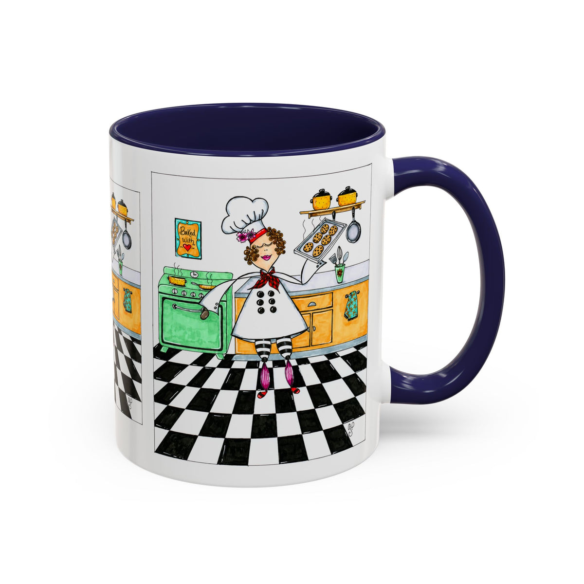 She Bakes! Accent Coffee Mug (11, 15oz)