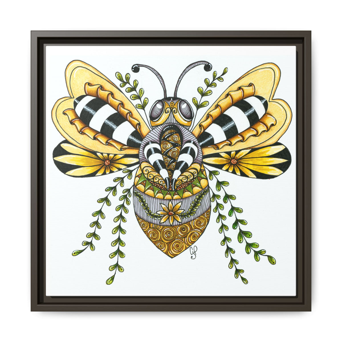 Queen Bee Matte Canvas, Framed (Multi-color)