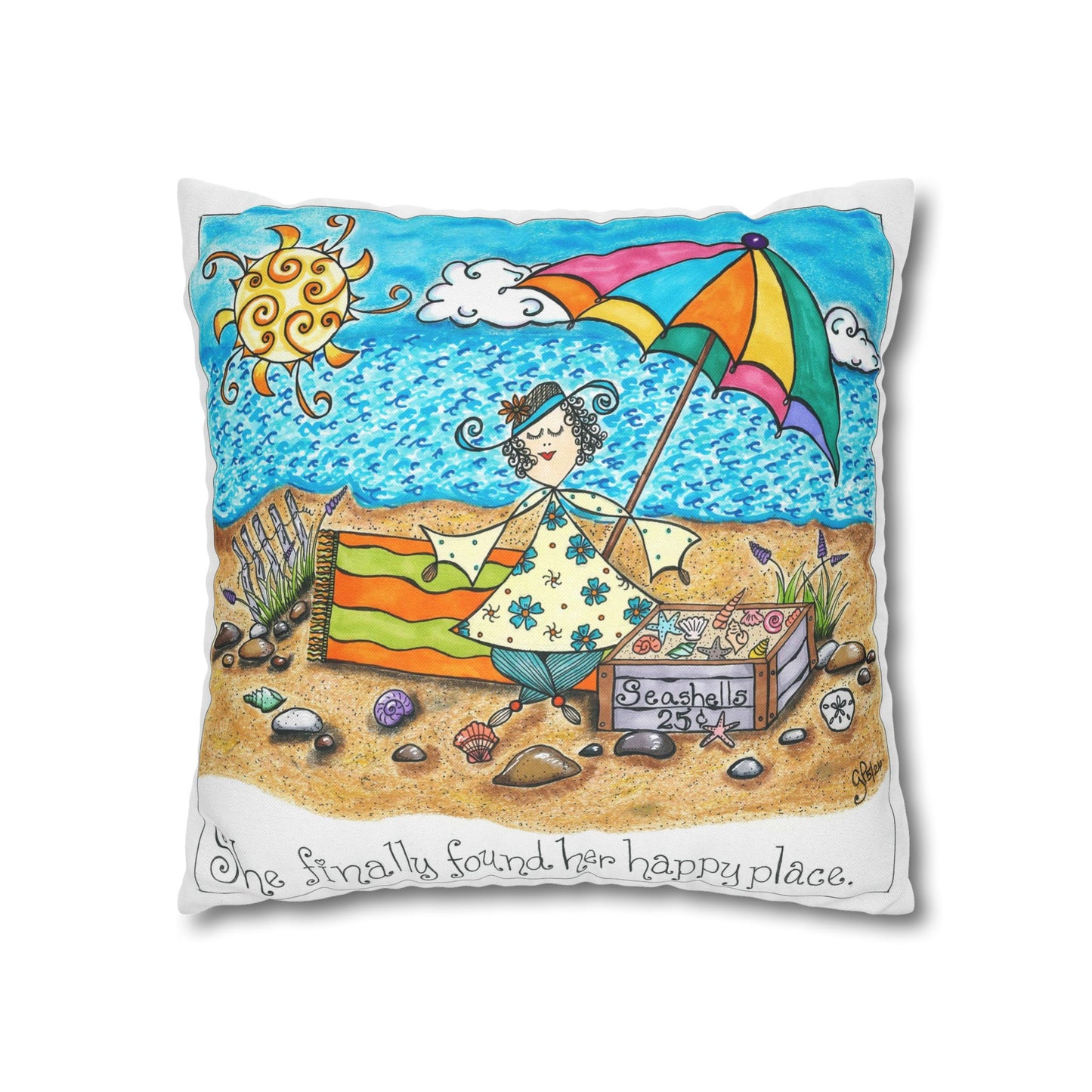 Her Happy Place Indoor Pillowcase