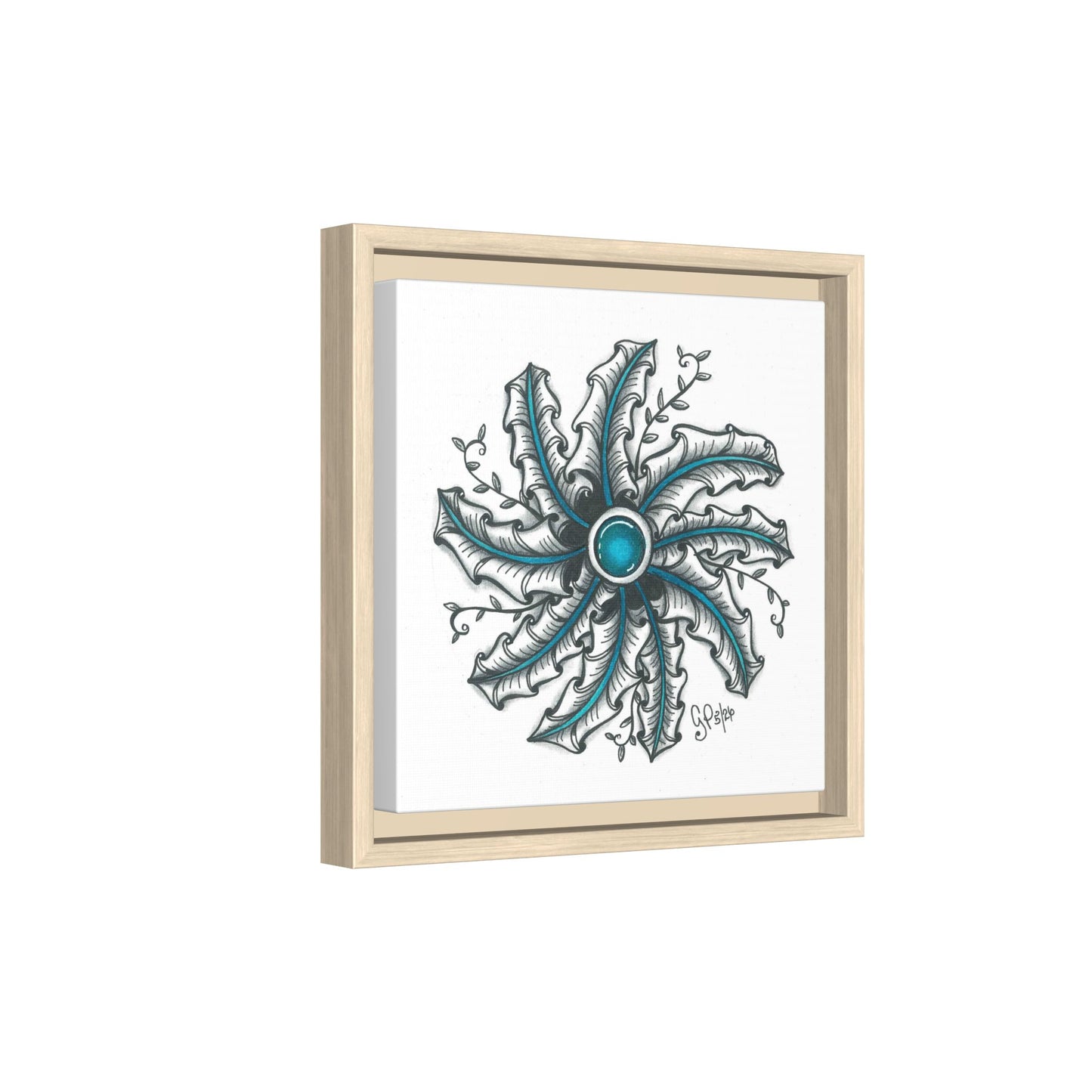 Zen Design Matte Canvas, Framed (Multi-color)