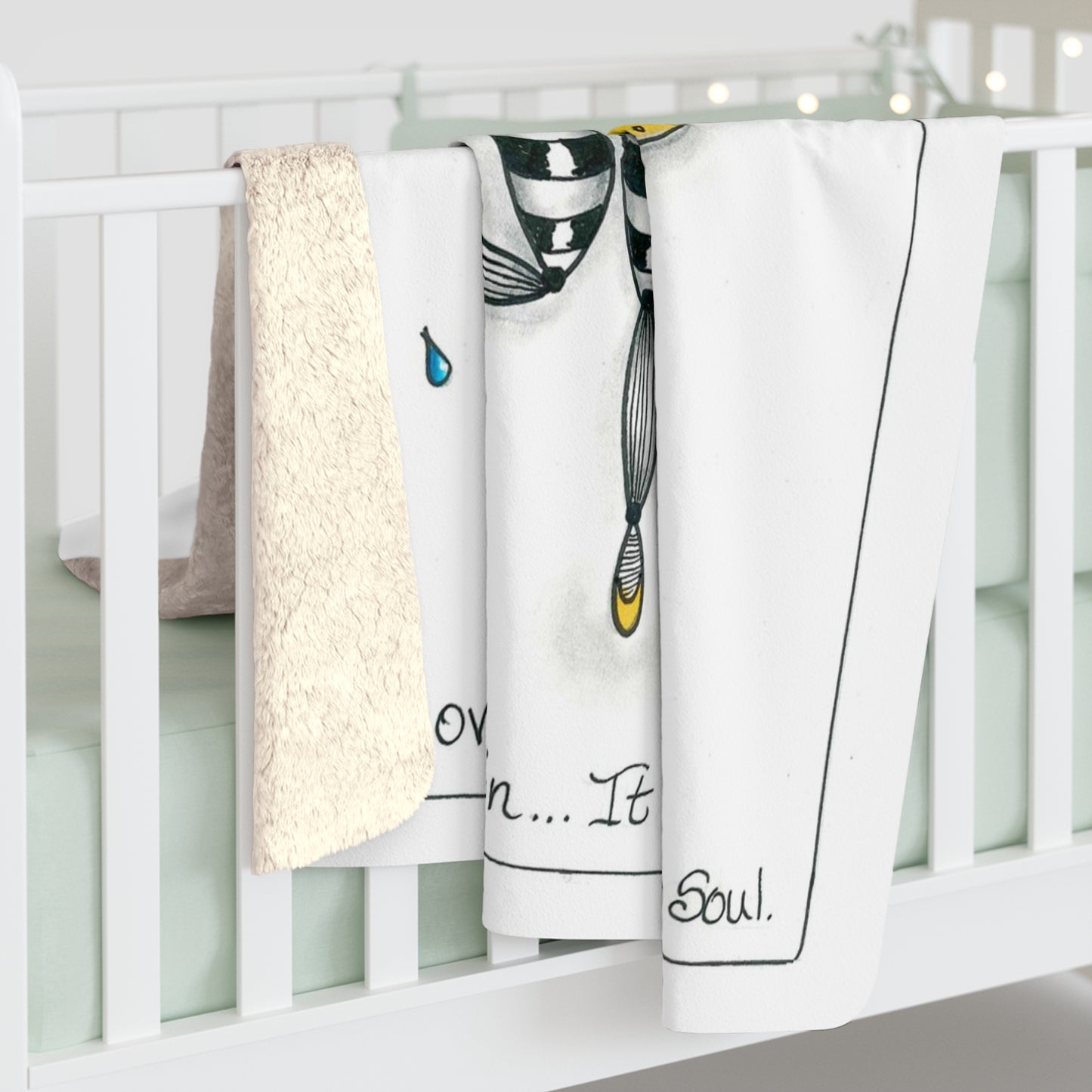 The Rain Cleansed Her Soul Sherpa Fleece Blanket