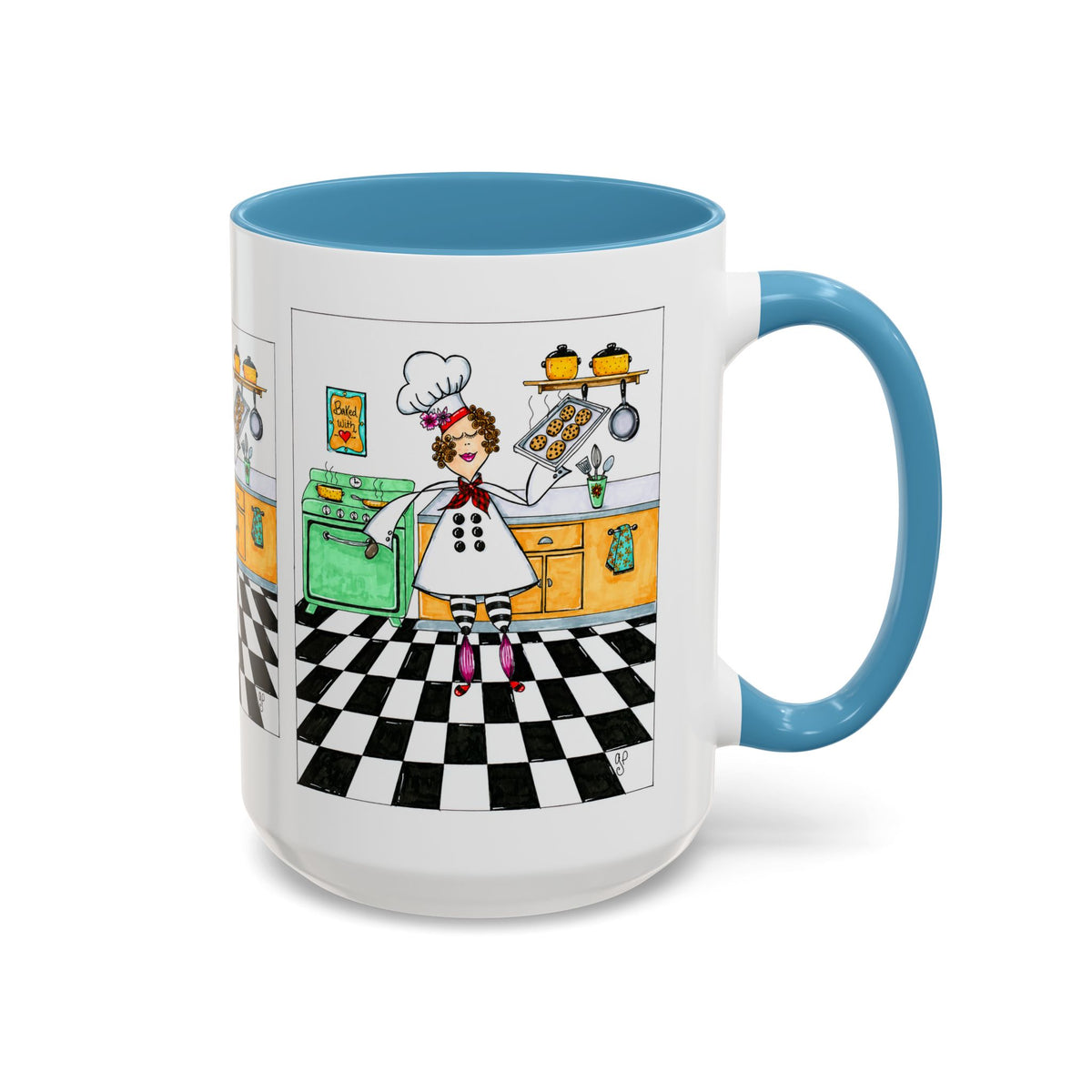 She Bakes! Accent Coffee Mug (11, 15oz)