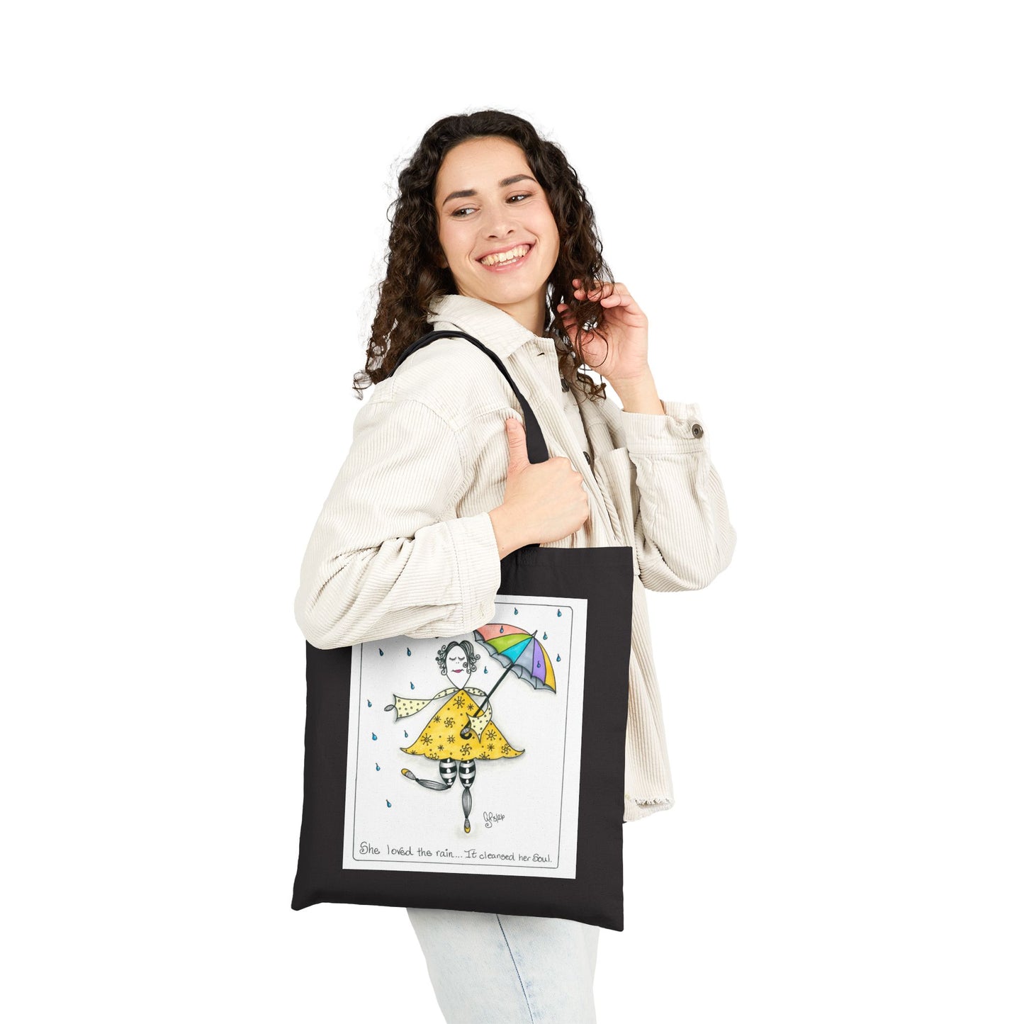 The Rain Cleansed Her Soul Cotton Canvas Tote Bag