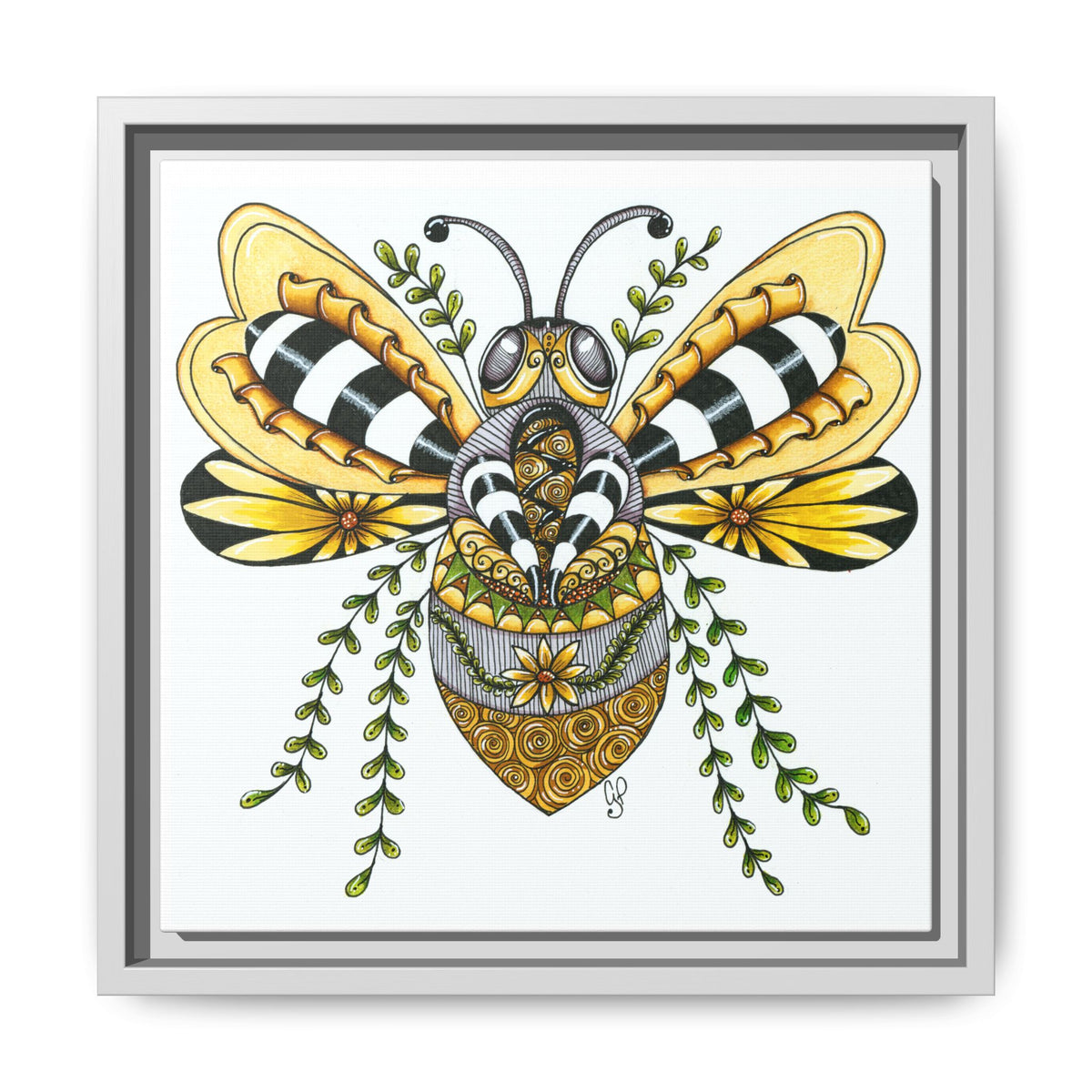 Queen Bee Matte Canvas, Framed (Multi-color)