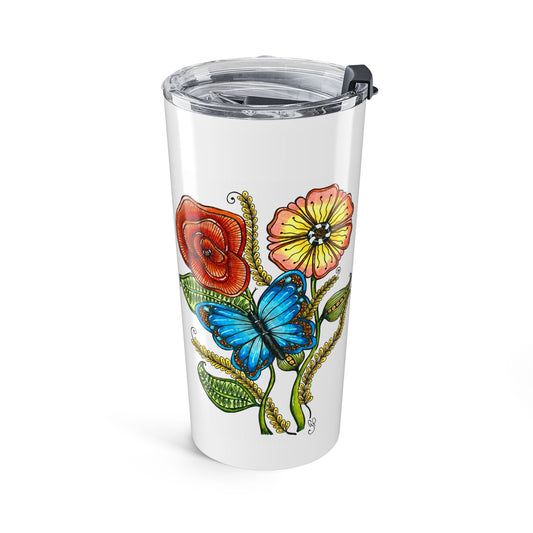 Blue Butterfly Tumbler 20oz