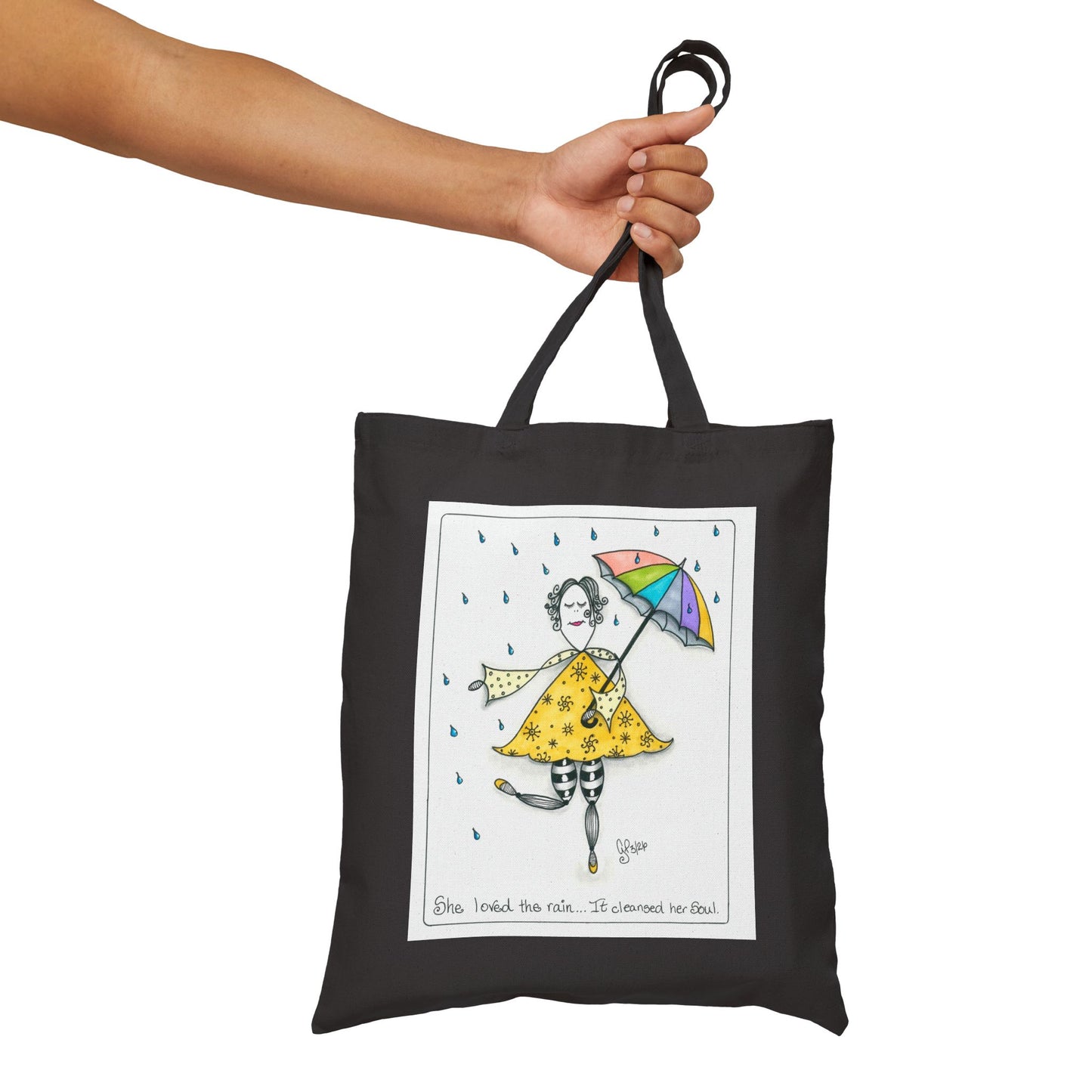 The Rain Cleansed Her Soul Cotton Canvas Tote Bag