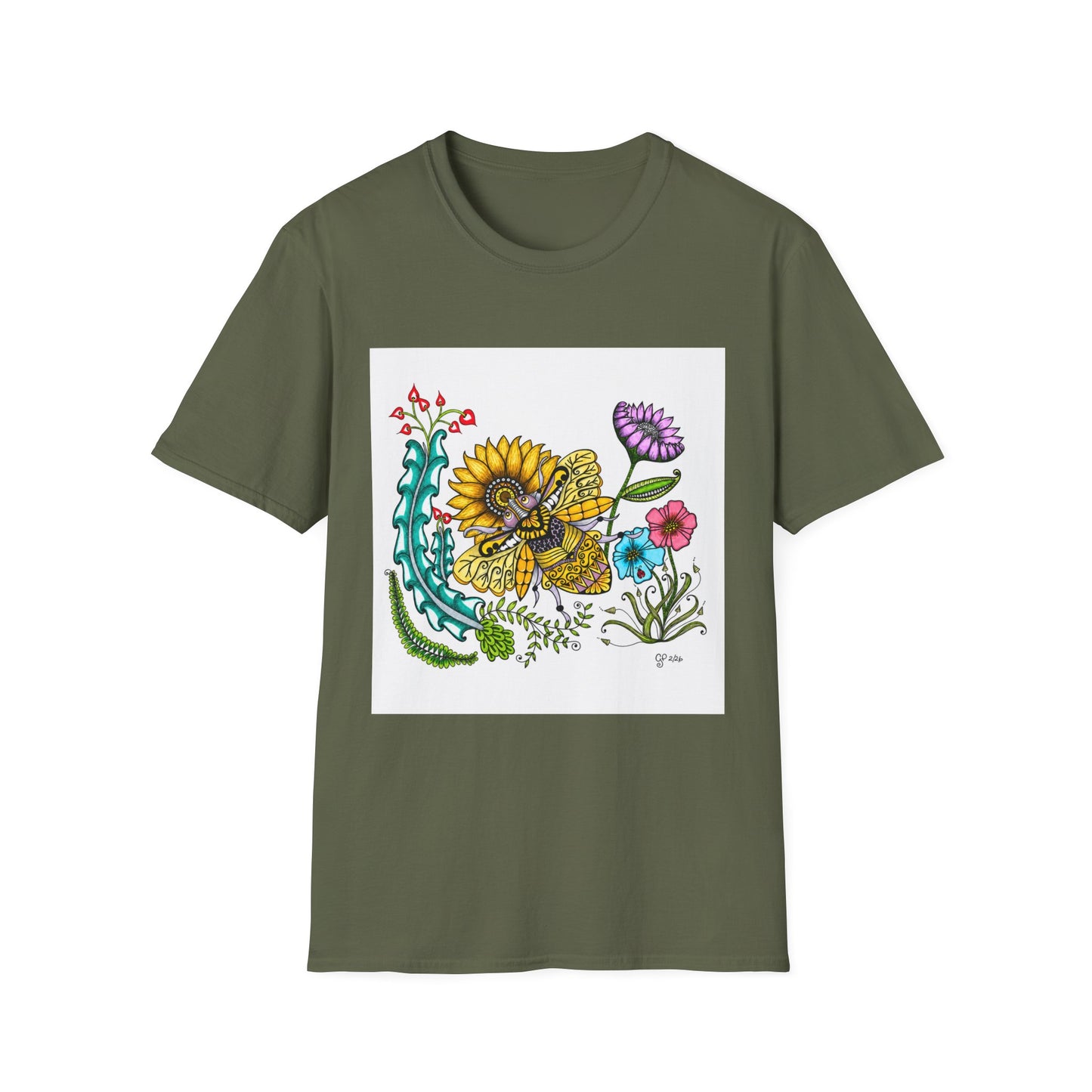 Boho Bumblebee Softstyle T-Shirt