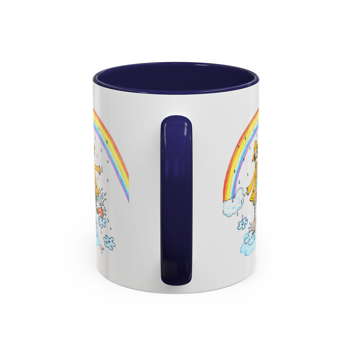 Dancing In The Rain Accent Coffee Mug (11, 15oz)