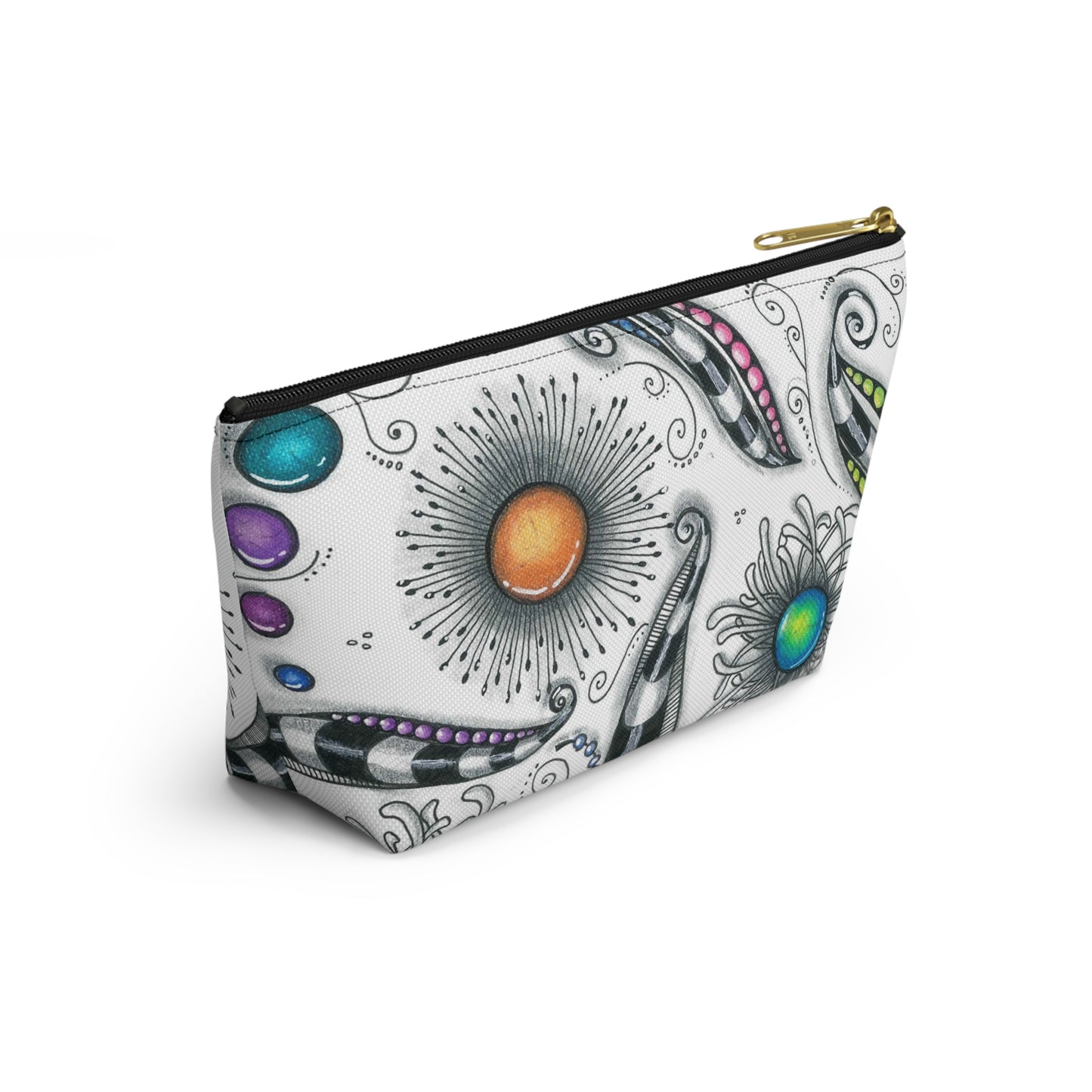 Whimsical Zen Accessory Pouch w T-bottom