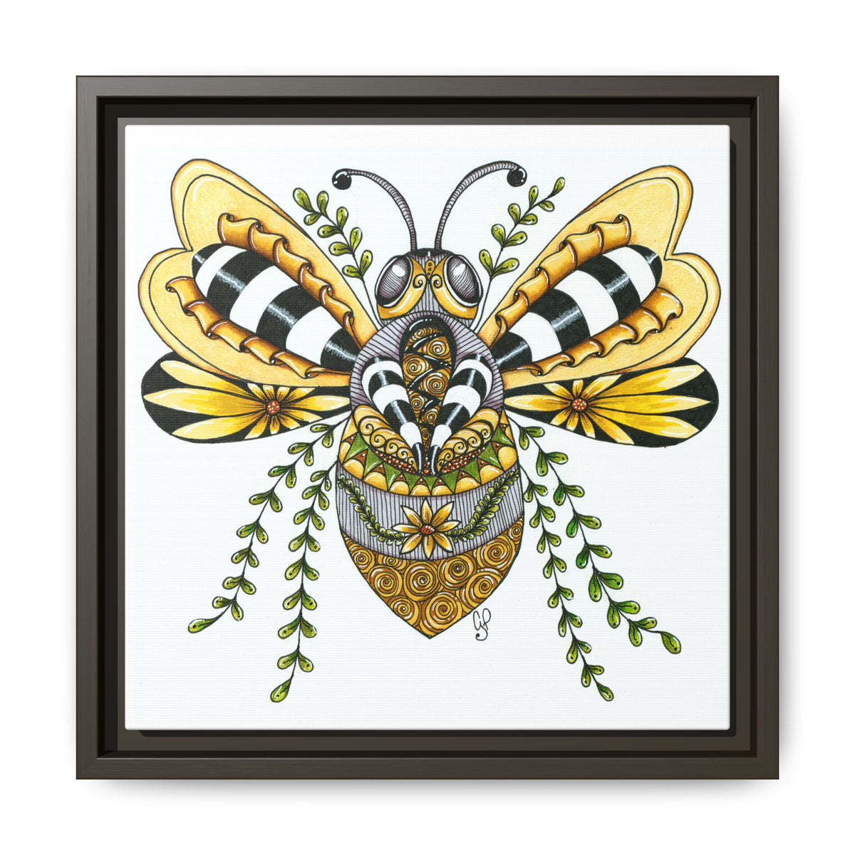 Queen Bee Matte Canvas, Framed (Multi-color)