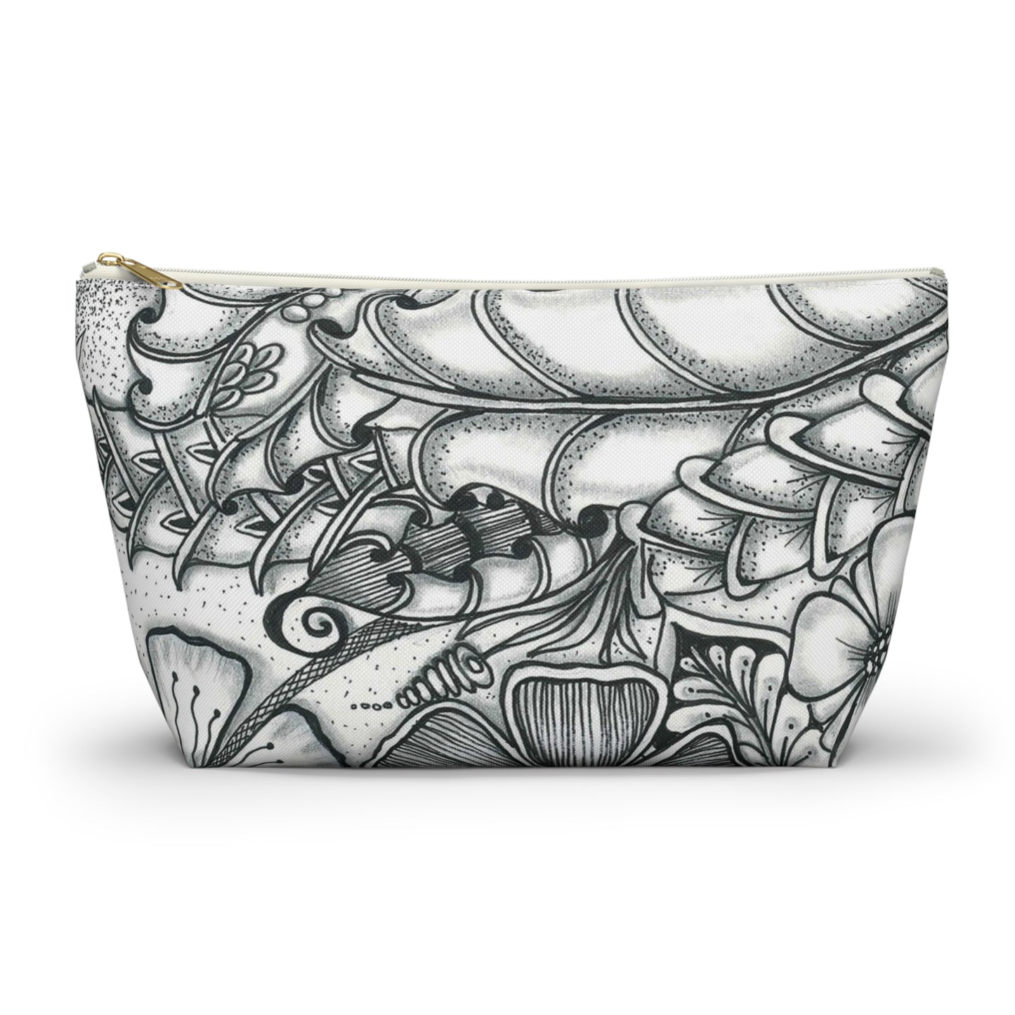 Zen Flowers Accessory Pouch w T-bottom