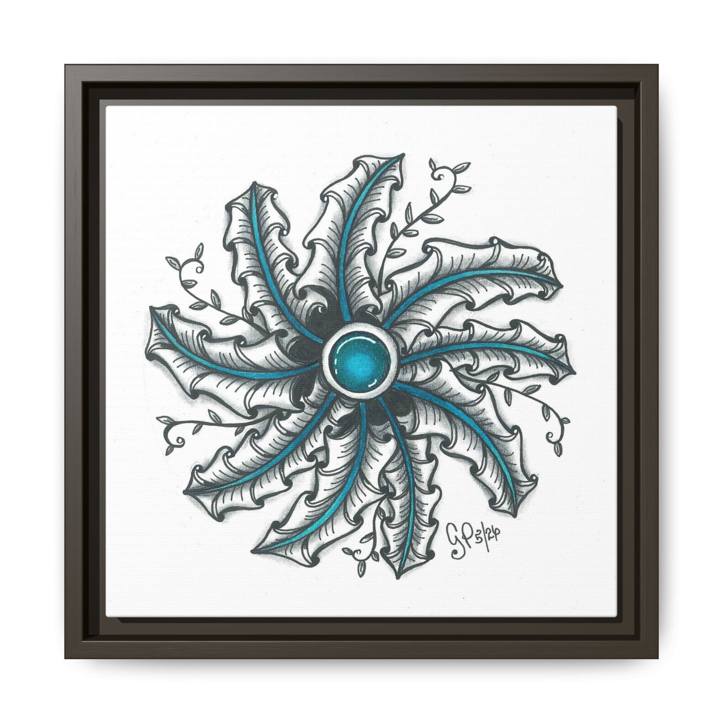 Zen Design Matte Canvas, Framed (Multi-color)