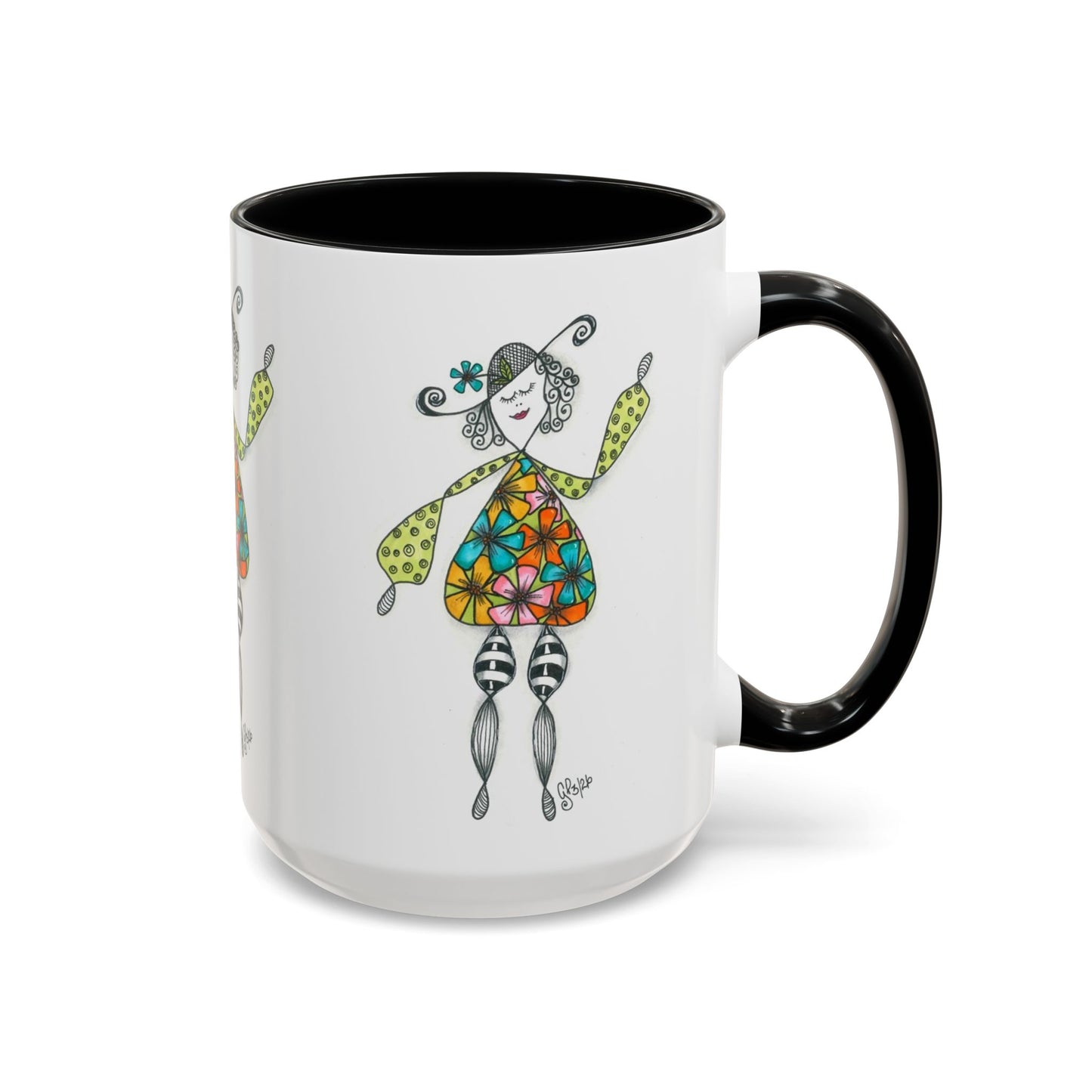 Carefree and Fancy Coffee Mug (11, 15oz)