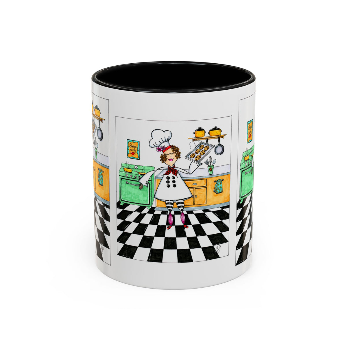 She Bakes! Accent Coffee Mug (11, 15oz)