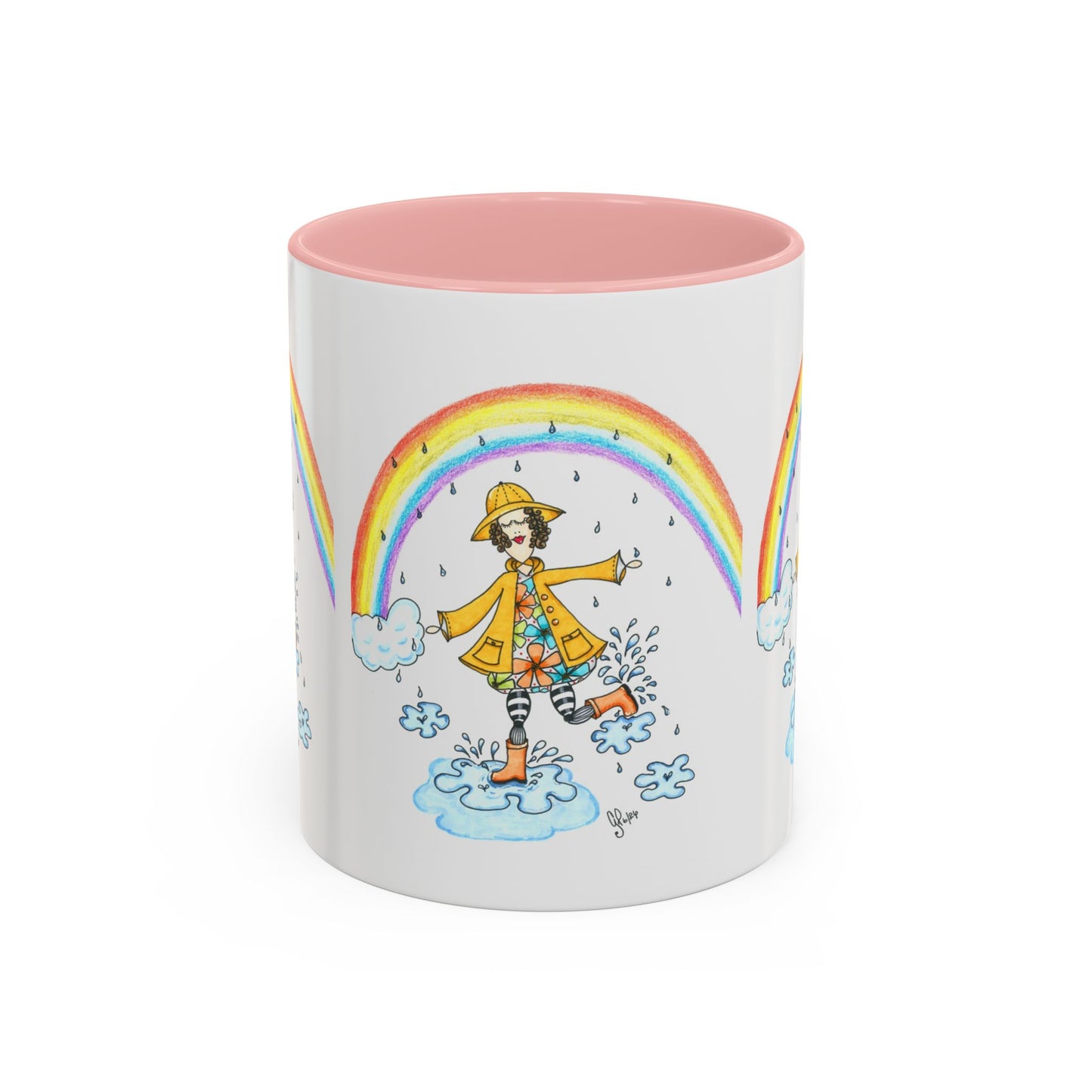 Dancing In The Rain Accent Coffee Mug (11, 15oz)