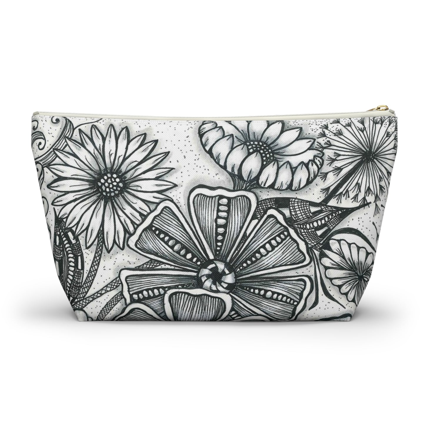 Zen Flowers Accessory Pouch w T-bottom