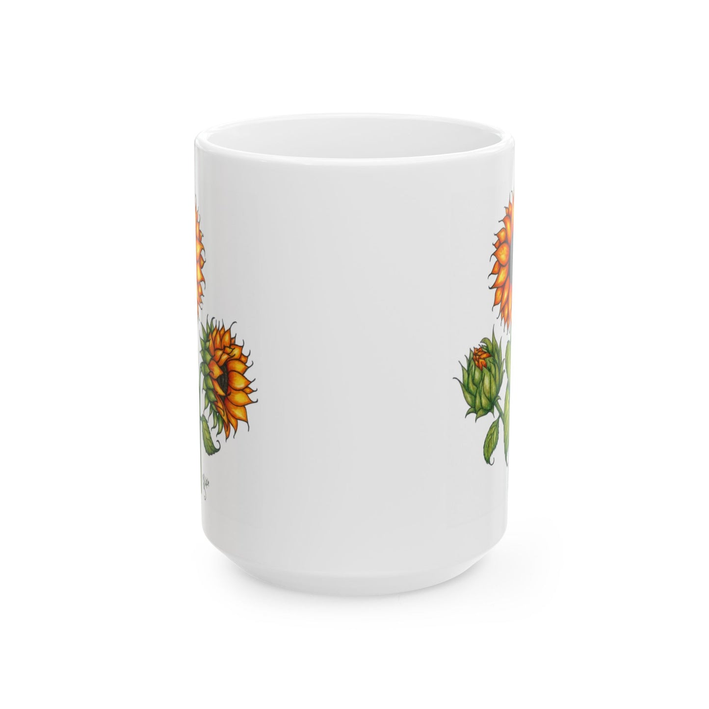 Something About Sunflowers Ceramic Mug, (11oz, 15oz)